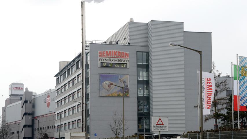 Rang 13: Die Semikron GmbH fertigt Bauelemente der Leistungselektronik. Das Nürnberger Unternehmen hat 2018 in unserem Ranking erneut bei den Mitarbeiterzahlen kräftig zugelegt. Im Vorjahr zählte der Mittelständler 1562 Jobs, in diesem Jahr sind es 1730.