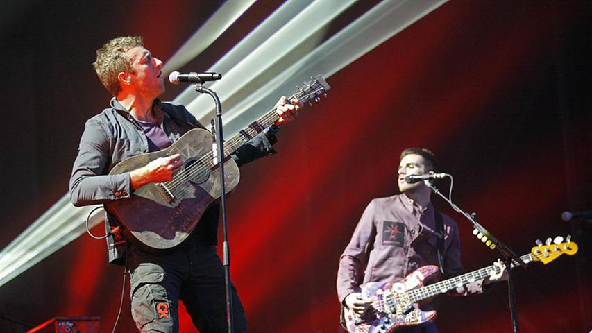 Platz 6: Coldplay. Coldplay gelten als derzeit bester Live-Act der Welt. 2011 schauten Chris Martin und seine Mannen zum ersten und bislang einzigen Mal auch bei Rock im Park vorbei.