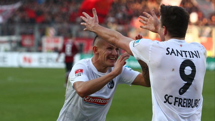 Wie schon am Dienstag im Pokalviertelfinale in Mainz, zeigt der SC Freiburg wieder Moral und kann sich über spätes Schussglück freuen.