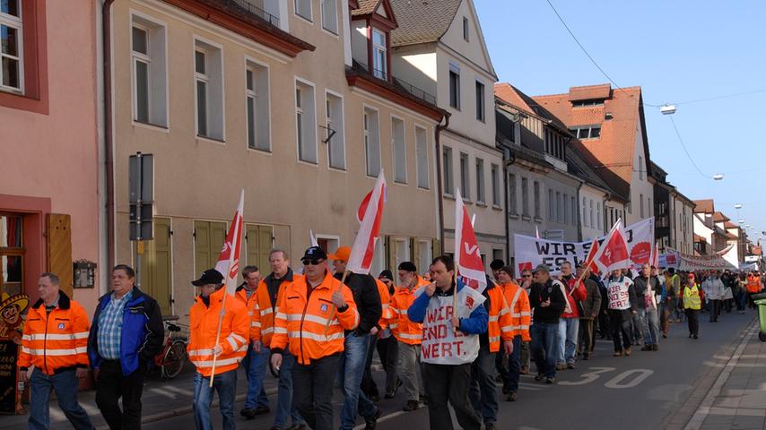 Warnstreik des öffentlichen Dienstes in Erlangen