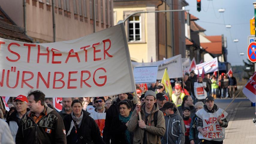 Warnstreik des öffentlichen Dienstes in Erlangen