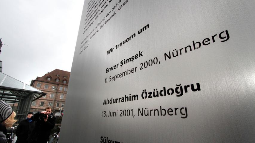 Einweihung des Mahnmals für die NSU-Opfer in Nürnberg