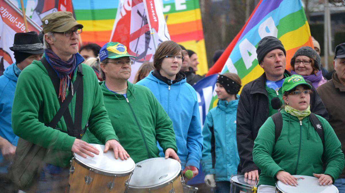 Ansbacher Ostermarsch im Zeichen der Rotoren 