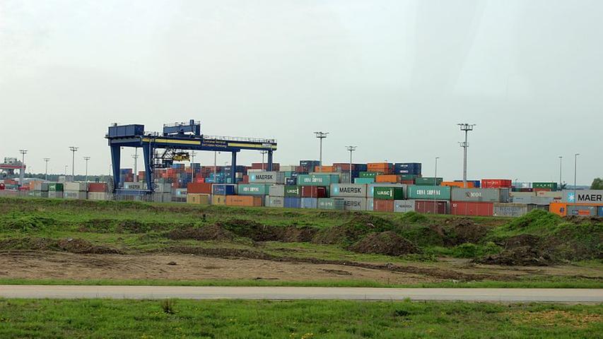 Mit 850 000 Containern im Jahr ist der Nürnberger Hafen der größte Umschlagplatz Süddeutschlands.