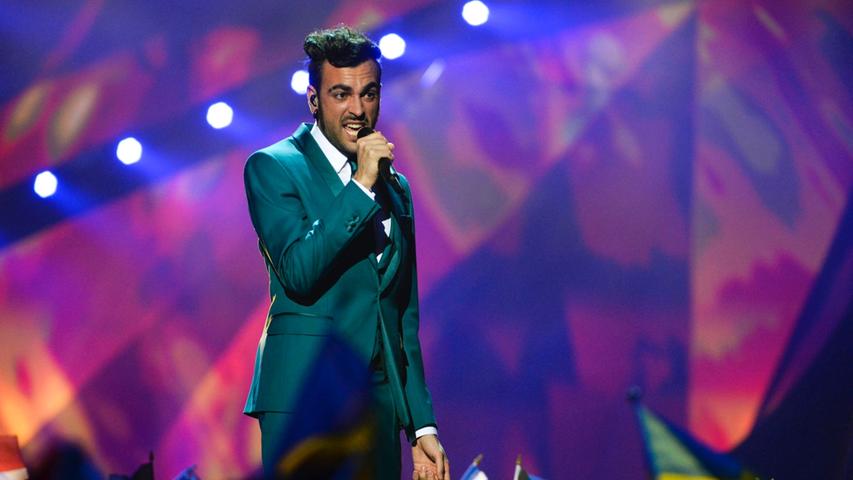 Marco Mengoni sang in seiner Muttersprache, der Sprache der Musik. Mit "L'essenziale" landete der Italiener mit 126 Stimmen auf den siebten Platz.