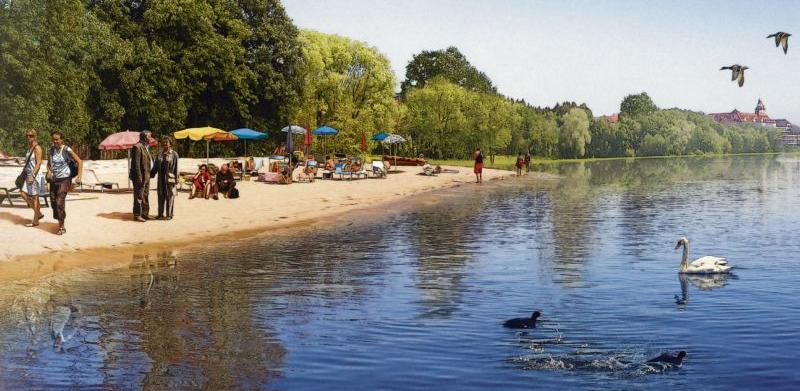 Schon in diesem Sommer soll am Nordufer des Wöhrder Sees ein neuer Sandstrand angelegt werden.