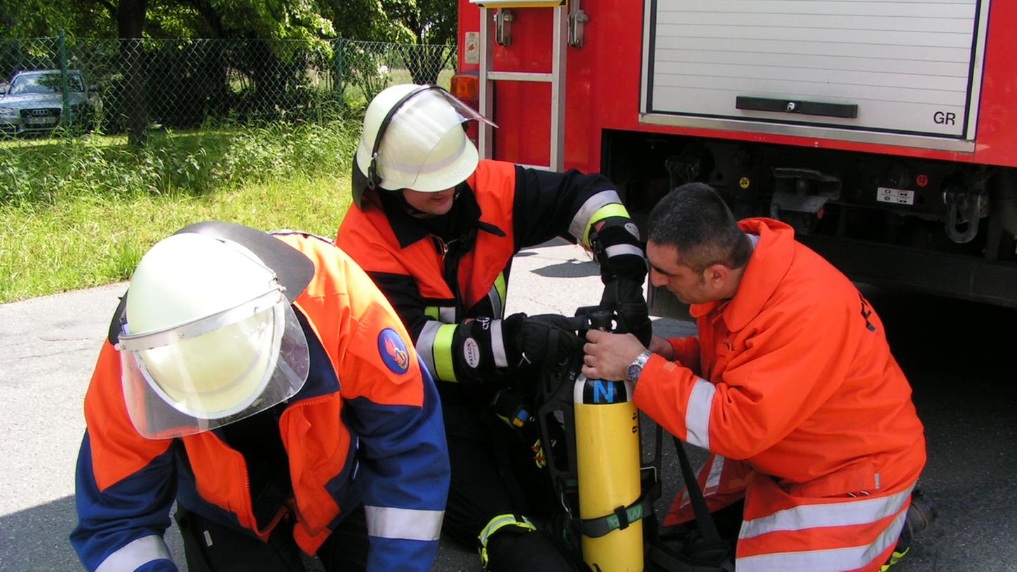 In Weilersbach wird hin und wieder für den Ernstfall mit den Feuerwehren aus dem Landkreis geprobt.