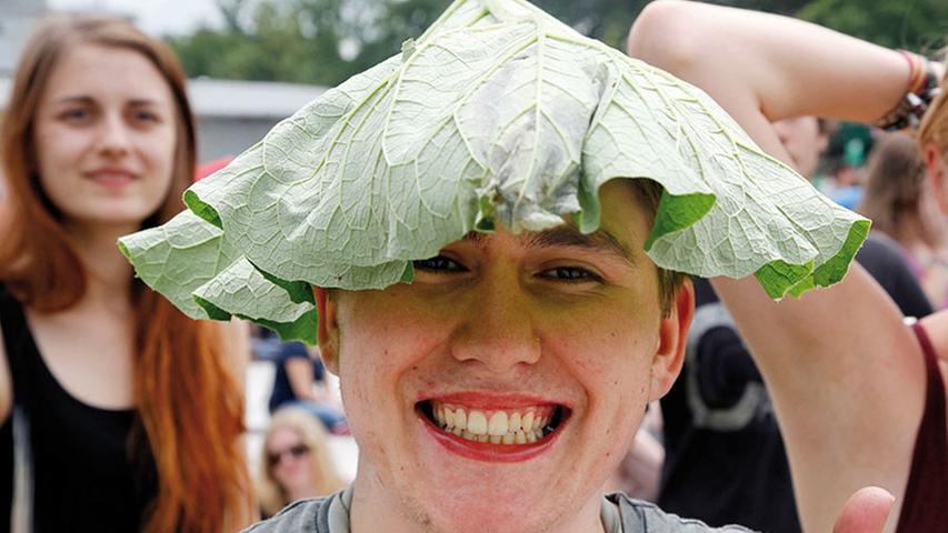 Kreativ und gesund: Diese Kopfbedeckung kann nach Rock im Park noch in den Kochtopf.