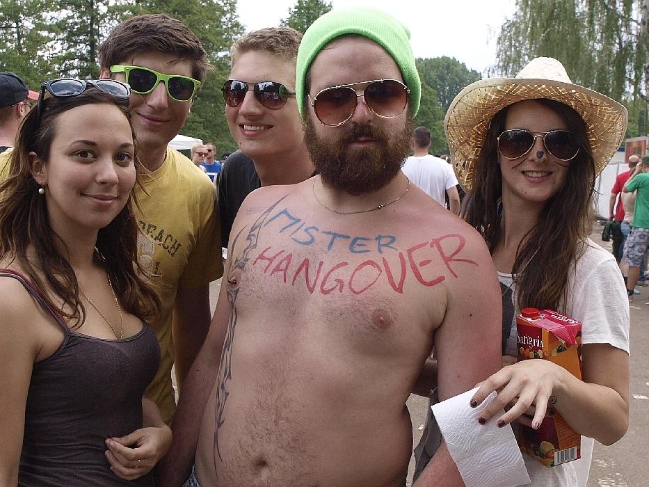 Mr. Hangover in Person - wer kennt ihn nicht auf den Zeltplätzen, er ist der "Running Gag" von Rock im Park 2013.