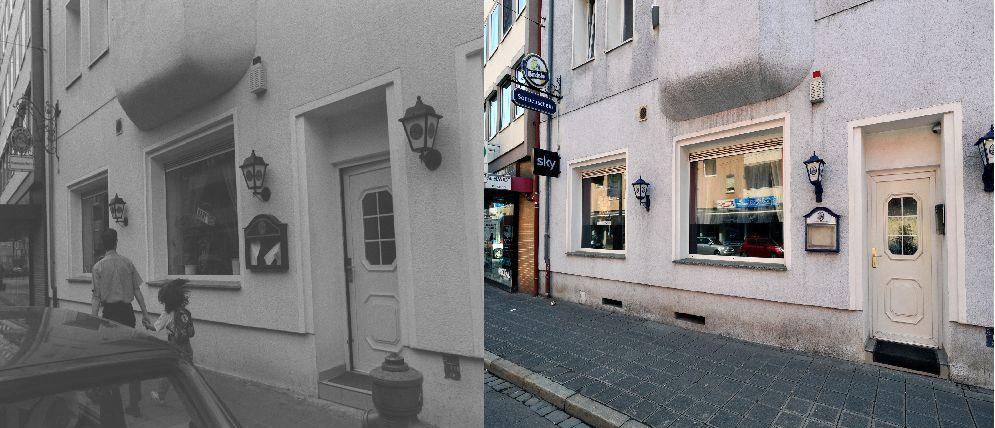 Das Lokal "Sonnenschein" in der Nürnberger Südstadt im Jahr 2013 und 1999.