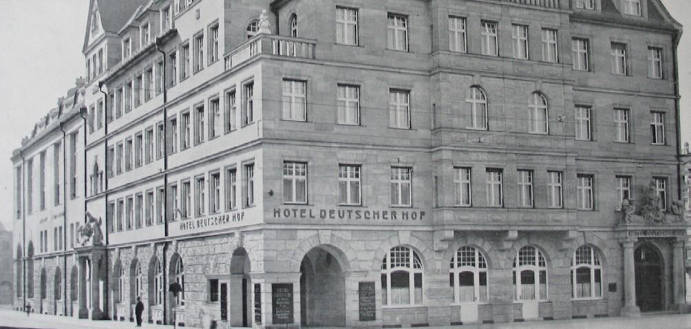 Das Nürnberger "Hotel Deutscher Hof" im Jahr 1913.