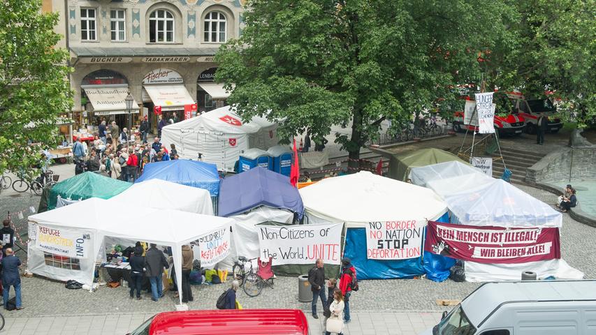 Asylbewerber hungerten in München - Polizei räumt das Camp