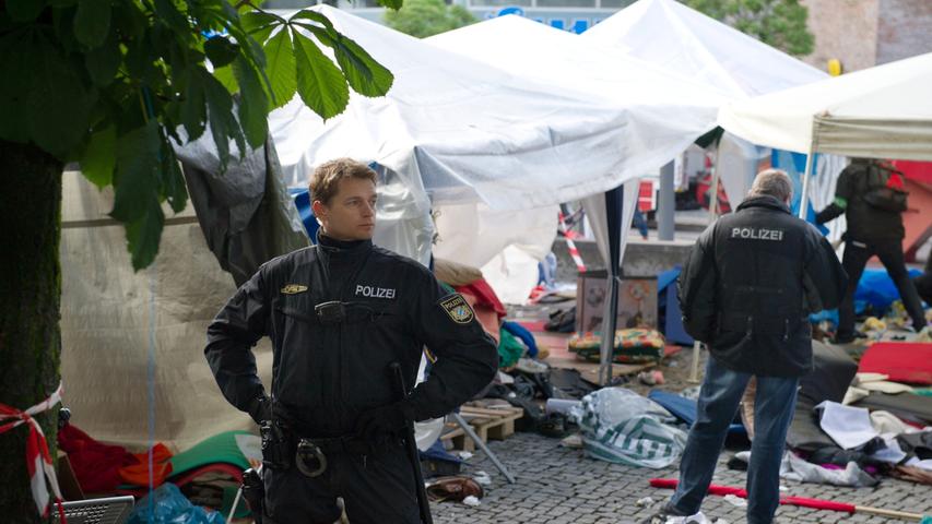Asylbewerber hungerten in München - Polizei räumt das Camp