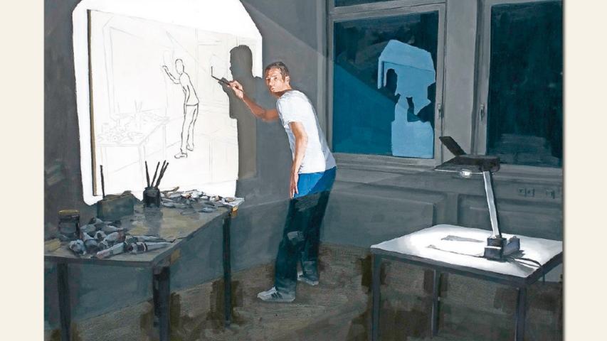 geb. 1979 in Erlangen
 lebt in Nürnberg
 Projektor (2011)
 120 x 160 cm
 Acryl auf Leinwand