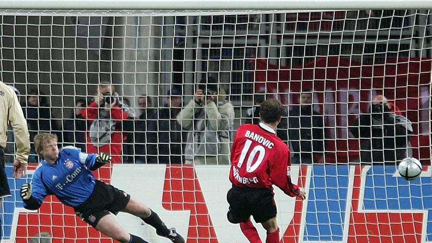 Banovic verlud FCB-Titan Olli Kahn nervenstark und versenkte den Ball mit einem satten Rechtsschuss sicher zum 2:2. Am Ende der Saison wurde der Club 14., die Bayern Deutscher Meister, mit 14 Punkten Vorsprung auf den Tabellenzweiten Schalke 04.