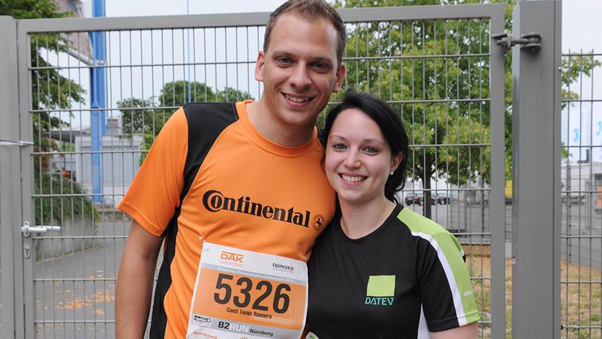 "Wir sind gespannt auf den Lauf", sagen Andreas Reif (26) und Andrea Schorr (27) aus Röthenbach an der Pegnitz.