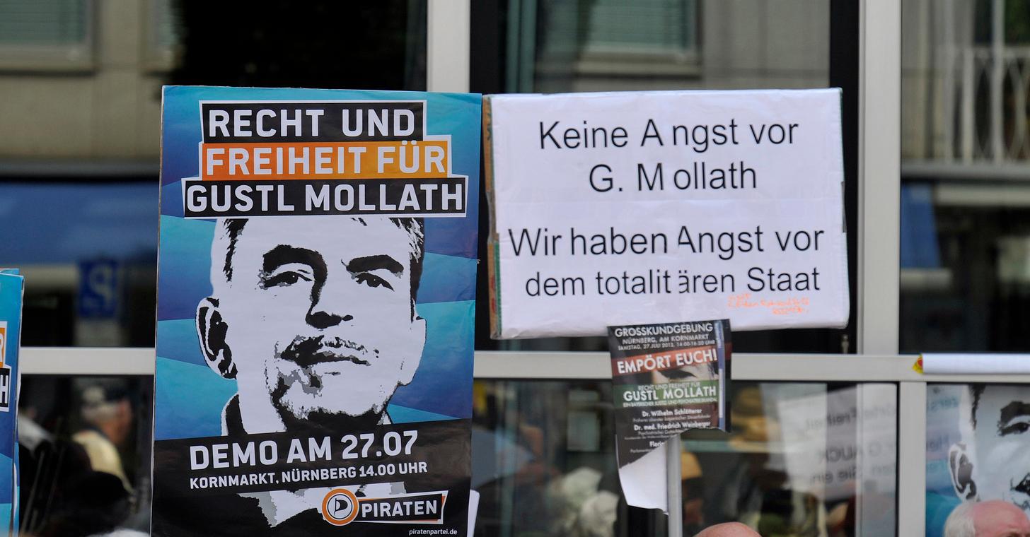 Zahlreiche Demonstranten forderten am Samstag Freiheit für Gustl Mollath.