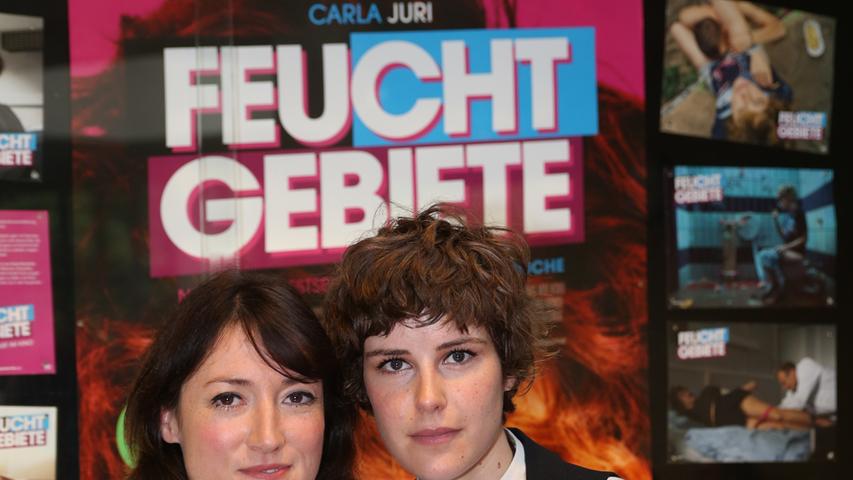 Zum Kinostart von "Feuchgebiete" im Sommer 2013 waren Autorin Charlotte Roche (links) und Hauptdarstellerin Carla Juri zu Gast in Franken.