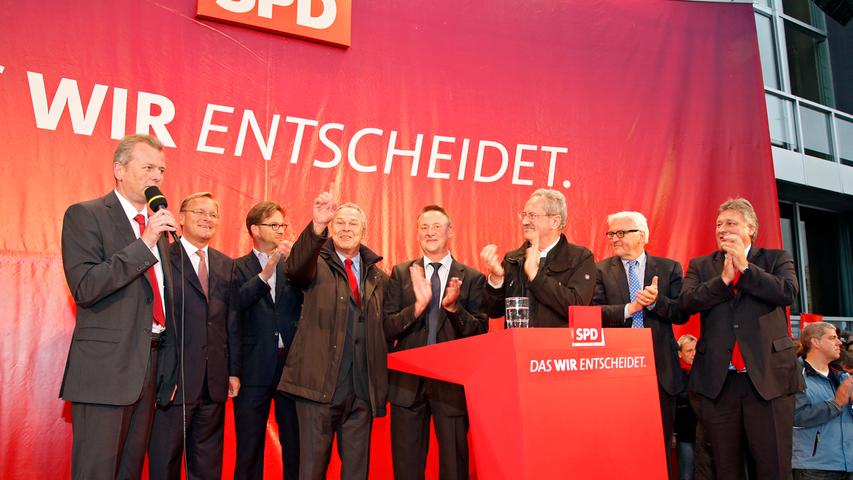 Steinmeier und Ude bei SPD-Kundgebung auf dem Nürnberger Kornmarkt