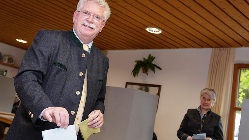 Hat Gefallen gefunden nach fünf Jahren an der Regierung: FDP-Spitzenkandidat Martin Zeil. In Gauting im Landkreis Starnberg gab er seine Stimme ab.