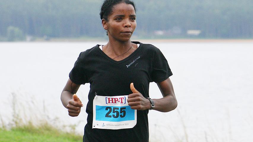 Siegreich beim Marathon war Senbete Gelane.