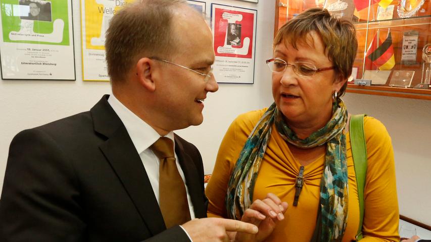 Für sie wird es erst 2014 noch interessanter, wenn in Bayern die Kommunalwahlen stattfinden: Sebastian Brehm (CSU; will gegen Nürnbergs Oberbürgermeister Maly kandidieren) und Brigitte Wellhöfer, die für die Grünen im Stadtrat sitzt.