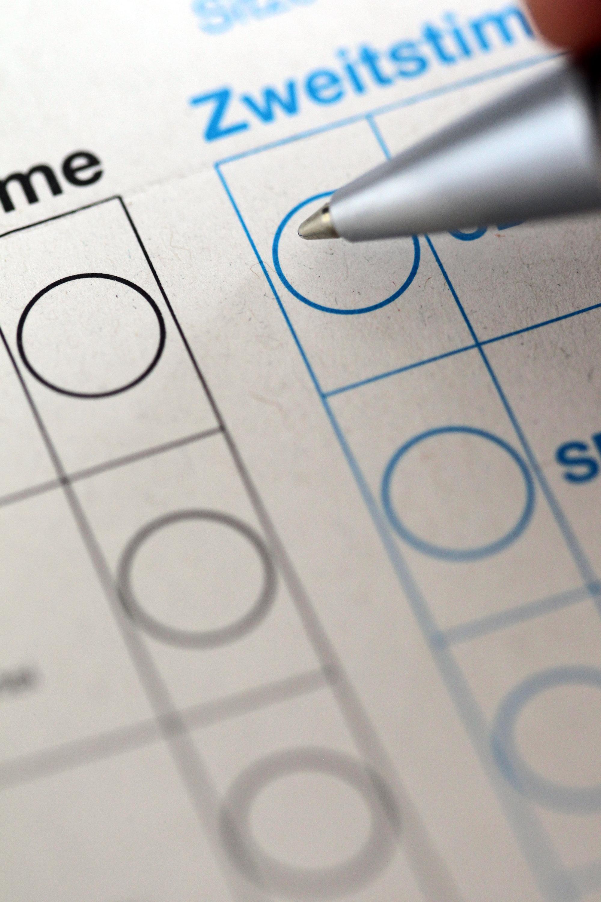 Stimmzettel Bundestagswahl