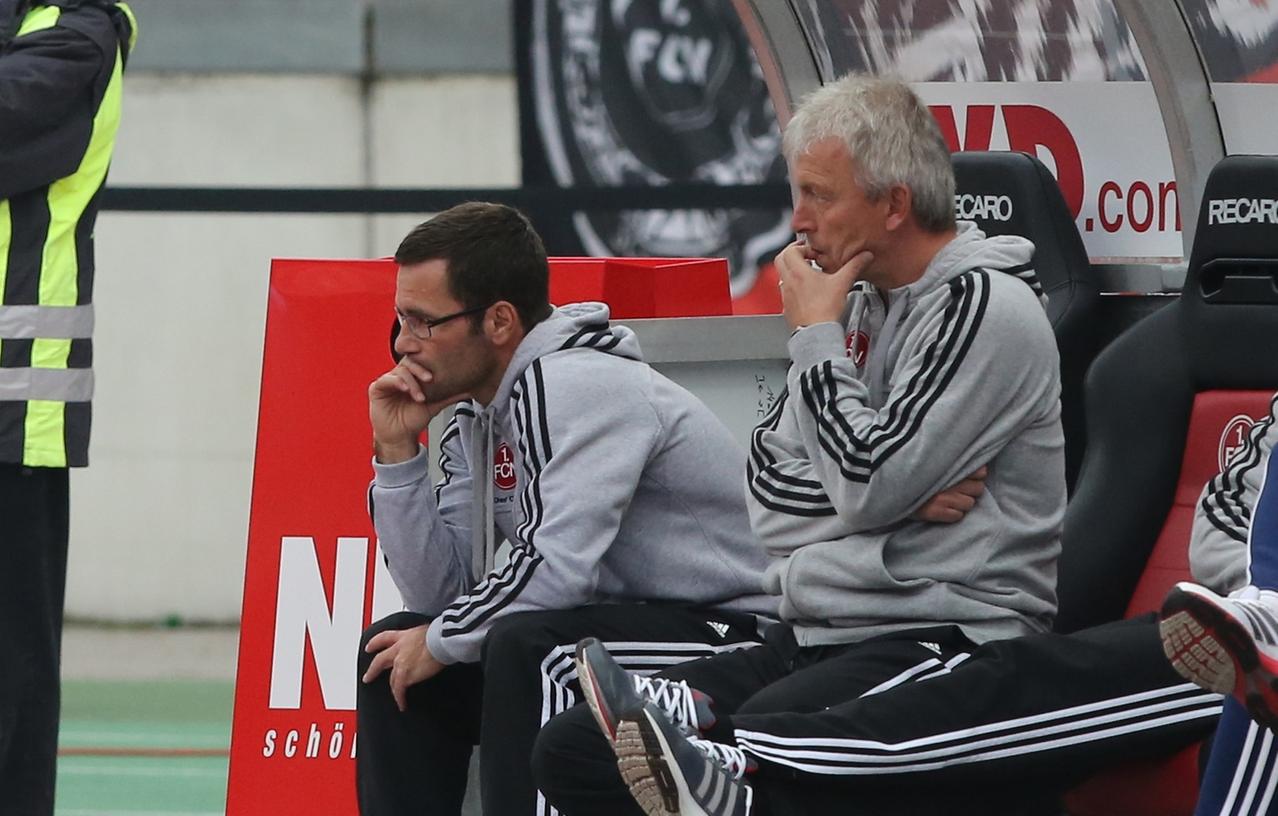 Feierabend am Valznerweiher: Michael Wiesinger (links) und Armin Reutershahn sind nicht mehr Trainer beim FCN.