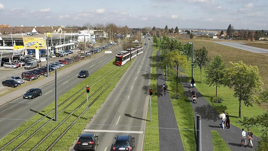 Das Straßenbahn-Projekt Stadt-Umland-Bahn (StUB) soll auf einer Trassenlänge von etwa 25 Kilometern Nürnberg, Erlangen und Herzogenaurach miteinander verbinden. Die Planung konkretisiert sich derzeit.
