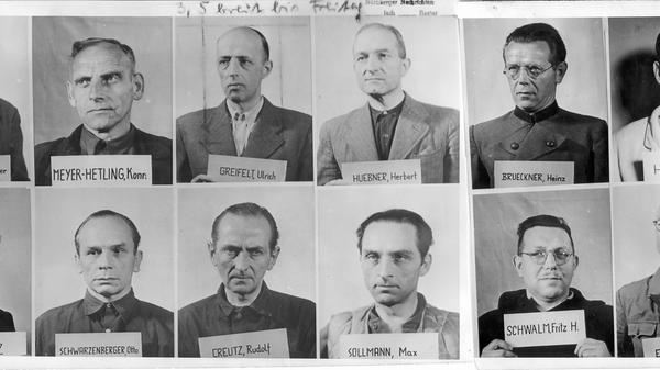 In den zwölf Nachfolgeprozessen im Nürnberger Justizpalast wurden weitere 171 Beschuldigte verklagt, unter anderem Ärzte, Juristen sowie führende Personen aus der Wirtschaft. Im sogenannten "Rusha-Prozess", dem achten von zwölf, wurden 14 Angeklagte zwischen lebenslang und zwei Jahren Gefängnis verurteilt. Die Höchststrafe erhielt SS-Obergruppenführer Ulrich Greifelt (obere Reihe, 3. v.re.). Das „Rasse- und Siedlungshauptamt“ (RuSHA) war im Dritten Reich für Rassenuntersuchungen und Ehegenehmigungen zuständig.