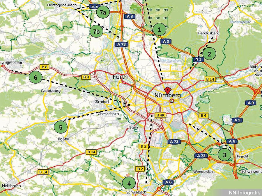 ADFC fordert acht Fahrrad-Routen rund um Nürnberg