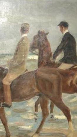 Max Liebermann (1847 - 1935) war einer der bedeutendsten Vertreter des deutschen Impressionismus. Das Gemälde "Reiter am Strand" malte er 1901.