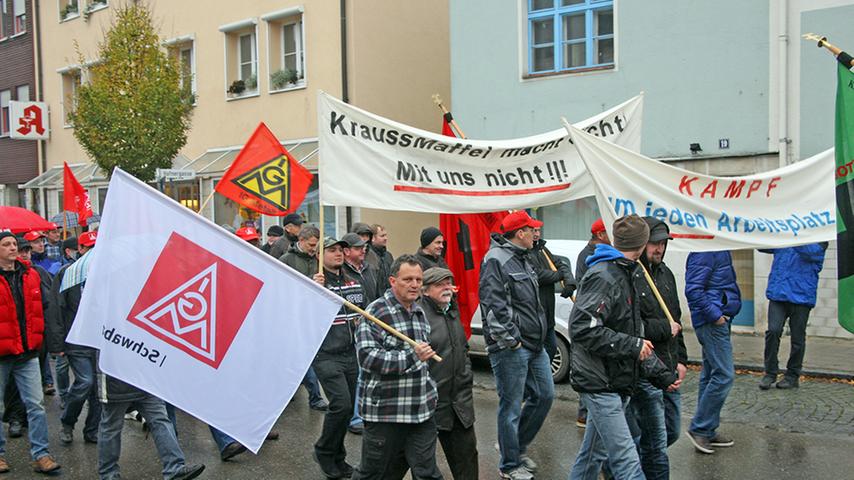 Protestkundgebung zu geplanter Krauss-Maffei-Schließung