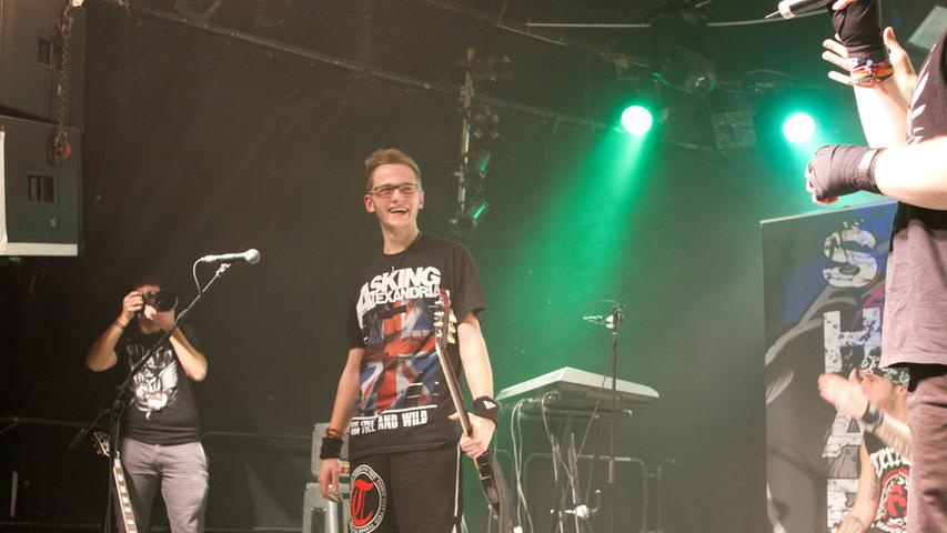 Dank ihrer abwechslungsreichen Show erreichten die Hersbrucker Jungs den zweiten Platz bei der NN-Rockbühne und haben sich damit einen Autritt beim Taubertal Festival 2014 in Rothenburg gesichert.