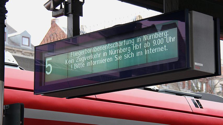 Die meisten Züge endeten in Fürth (von Norden kommend) bzw. an der S-Bahn-Haltestelle Frankenstadion (von Süden kommend).