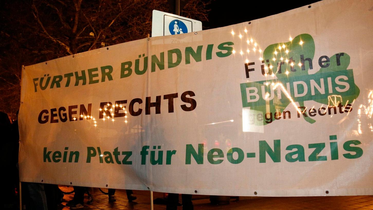 Immer wieder gibt es in der Region Proteste gegen Neonazis, wie hier in Fürth.