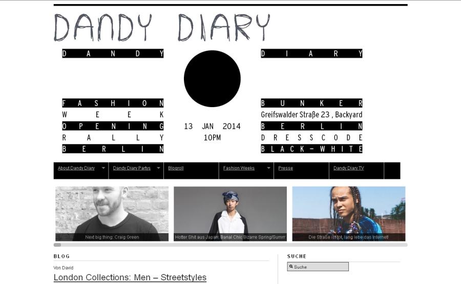 Jakob und David beweisen in Berlin, dass Mode nicht nur was f&uuml;r Frauen ist. In ihrem Blog Dandy Diary f&uuml;r M&auml;nnermode und Lifestyle pr&auml;sentieren die beiden regelm&auml;&szlig;ig die aktuellsten und angesagtesten Trends. Und das sehr erfolgreich: Sie sind die ersten Blogger, die f&uuml;r ein deutsches Modelabel designten.