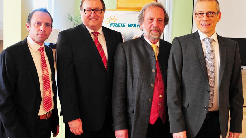 Gruppenbild ohne Damen (von links) Thorsten Glauber, Manfred Hümmer, Reinhardt Glauber und Klaus Schulenburg, der Glaubers Nachfolger werden will.
