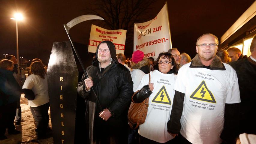An vorderster Front am Protest beteiligt war die Initiative "Hof bis Freystadt gegen Monstertrasse". Sie gilt als Dachverband für die einzelnen regionalen Bürgerinitiativen.