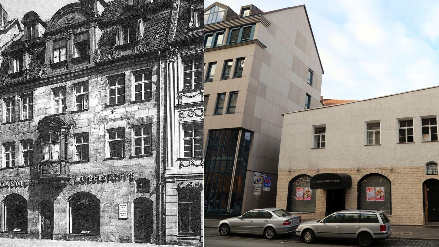 1942 wirkte die Adlerstraße 36 noch gut gepflegt (li.). Heute befindet sich darin eine Disco. Auch wenn sich Fassade und Dach komplett verändert haben (re.): Der Kern ist original. Ein Fall für die Altstadtfreunde? 1942 wirkte die Adlerstraße 36 noch gut gepflegt (li.). Heute befindet sich darin eine Disco. Auch wenn sich Fassade und Dach komplett verändert haben (re.): Der Kern ist original. Ein Fall für die Altstadtfreunde?