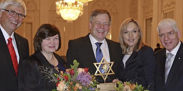 Große Ehre: Karl Freller erhielt den „Rabbiner-Spiro-Preis“