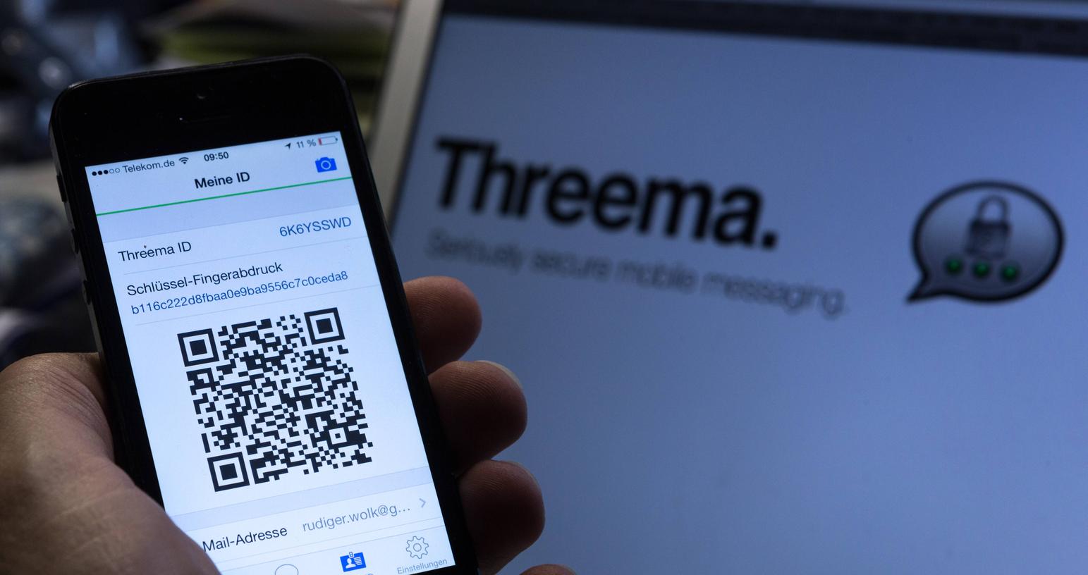 Ist in den App-Charts auf Platz eins geklettert: die Schweizer Messenger-App "Threema".