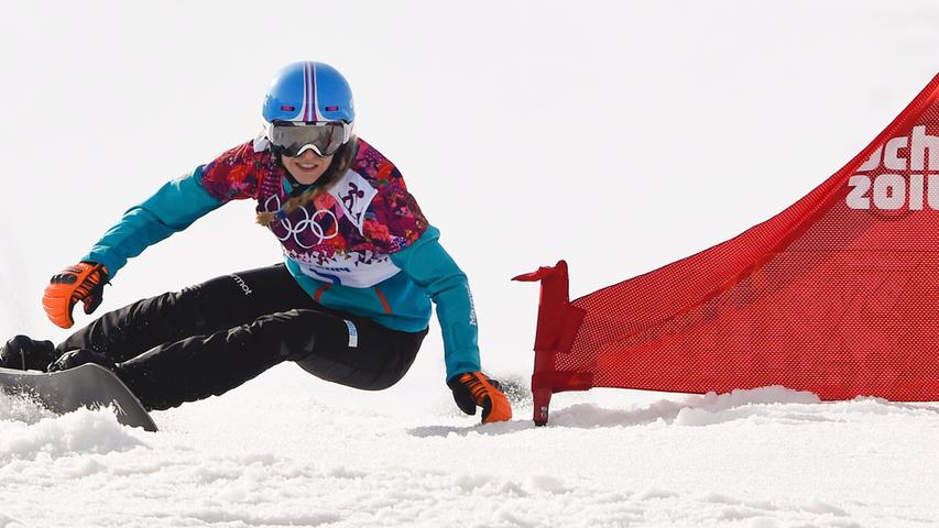 Am letzten Wochenenende durften auch die deutschen Snowboarder endlich auf das Siegertreppechen. Amelie Kober (hier im Bild) gewann das "kleine" Finale und sicherte sich so Bronze. Noch besser war...