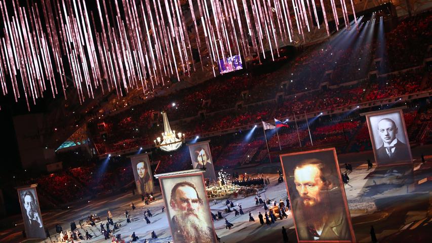 Loch mit Fahne, Bach neben Putin - Die Schlussfeier von Sotschi