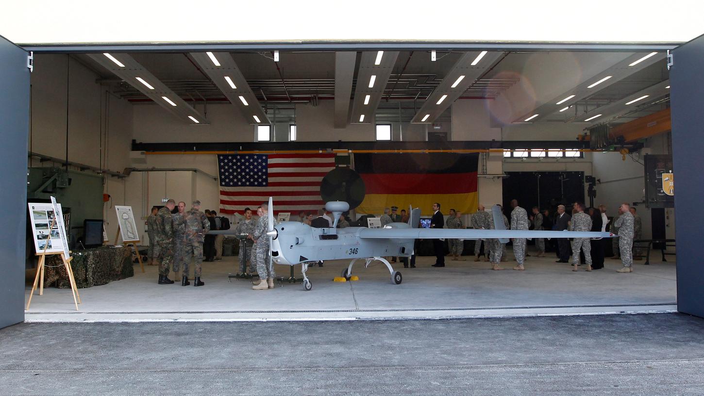 Die US-Army testet auch diese Hunter-Drohne  auf den Oberpfälzer Übungsplätzen.