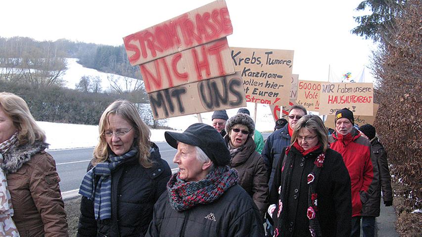 Pegnitzer Protest gegen die geplante Stromtrasse 
