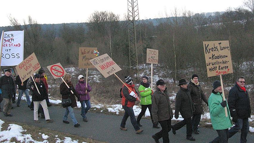 Pegnitzer Protest gegen die geplante Stromtrasse 