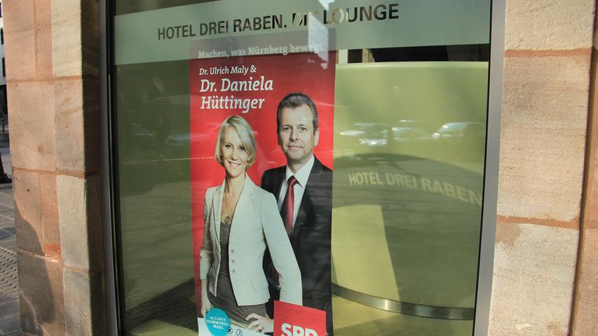 Wahlplakat Nürnberg SPD Daniela Hüttinger Ulrich Maly