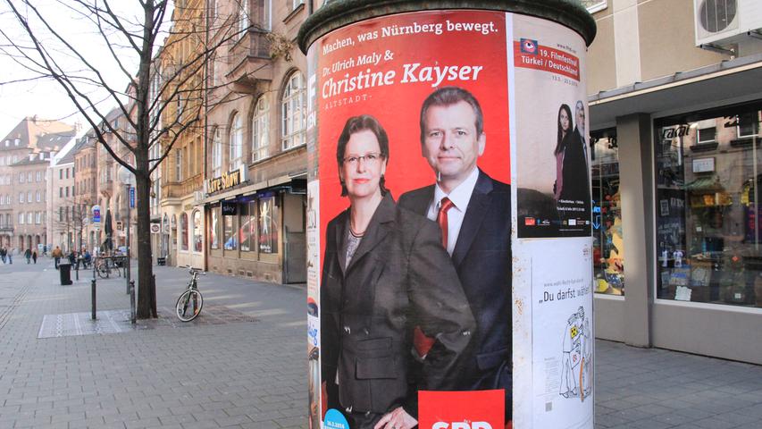 Wahlplakat Nürnberg SPD Ulrich Maly Christine Kayser