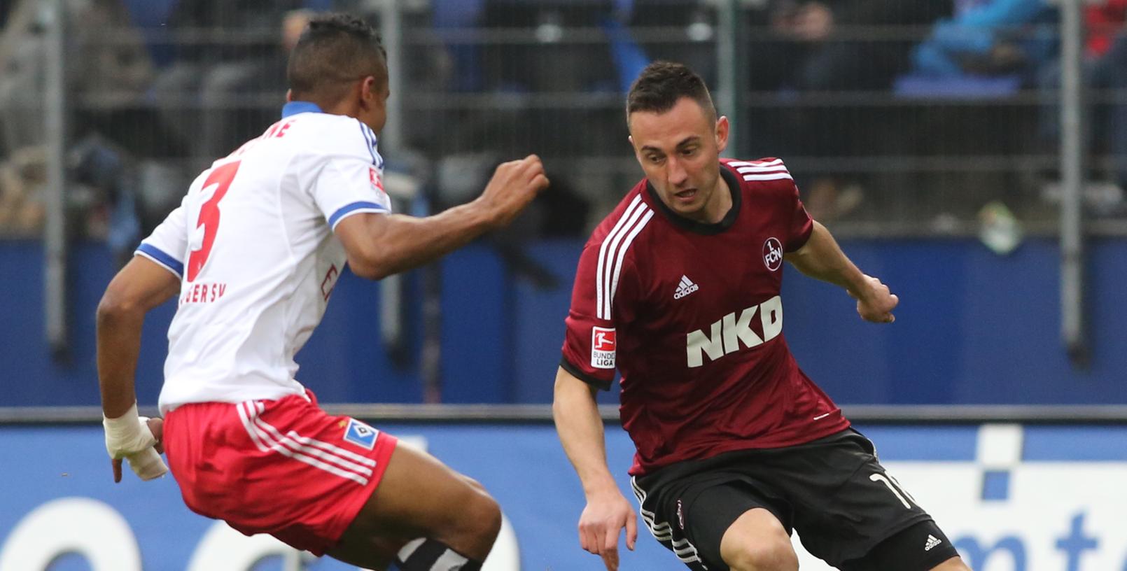 Blieb gegen den Hamburger SV größtenteils wirkungslos: Club-Stürmer Josip Drmic.
